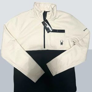 NWT SPYDER MENS FLEECE LINED COLOR BLOCK SWEATSHIRT SMALL